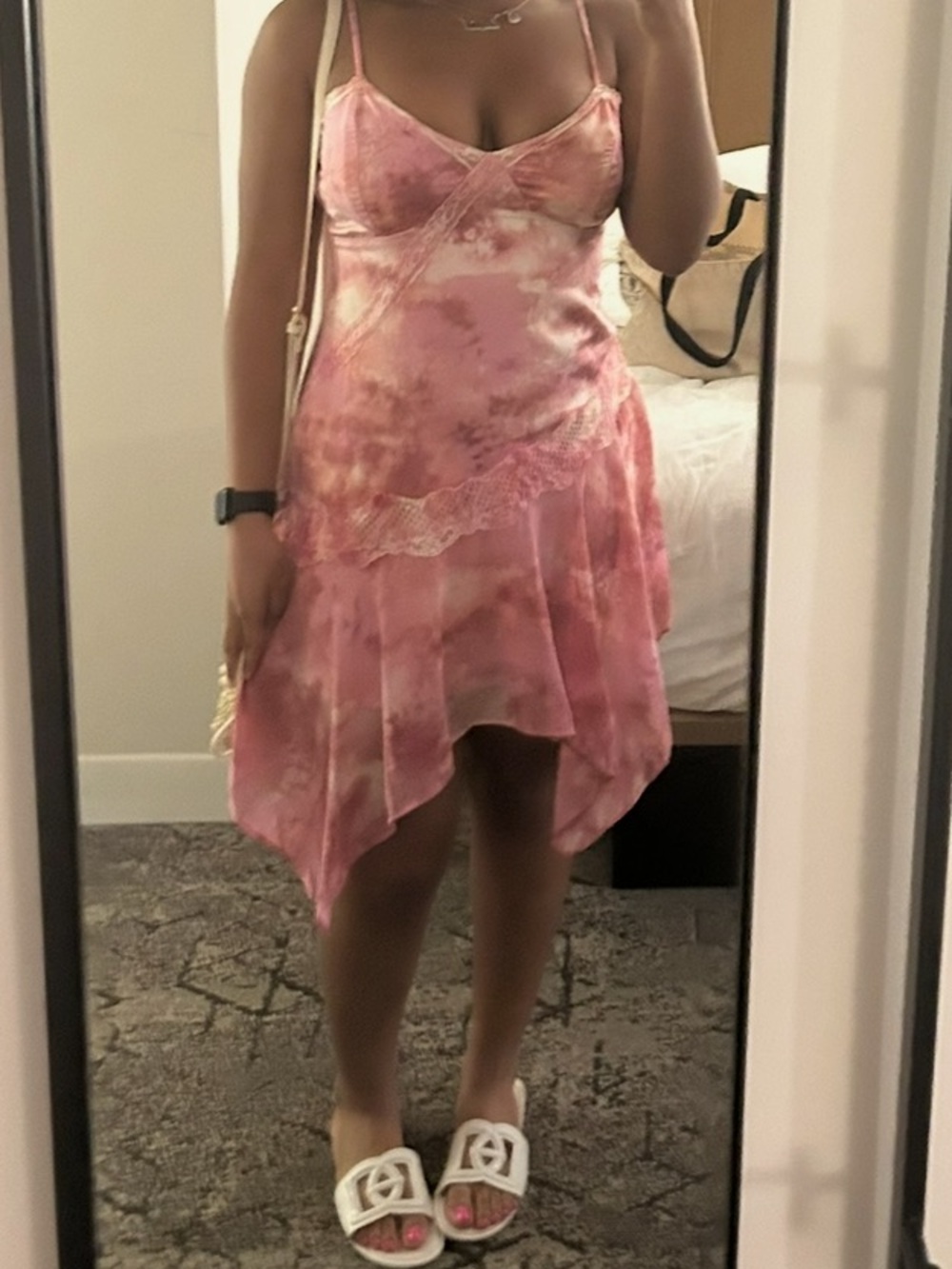 wild fable Pink Tie-Dye Midi Slip Dress - Picture 2 of 3